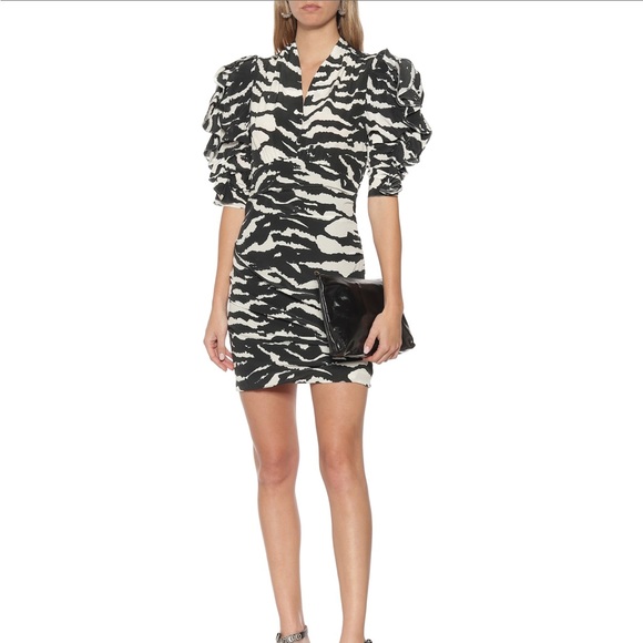 New Isabel marant zebra print minidress - Picture 3 of 7